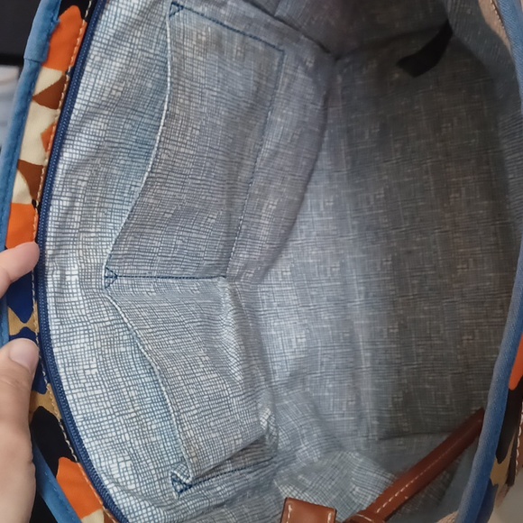 Fossil starburst coated canvas tote - Picture 7 of 14